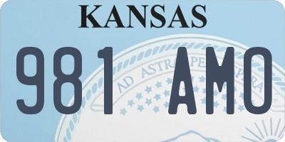 KS license plate 981AMO