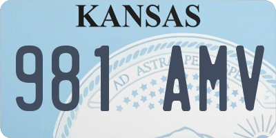 KS license plate 981AMV