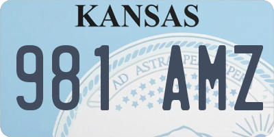 KS license plate 981AMZ
