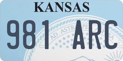 KS license plate 981ARC