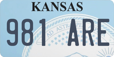 KS license plate 981ARE