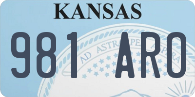 KS license plate 981ARO