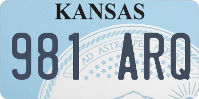 KS license plate 981ARQ
