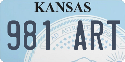 KS license plate 981ART