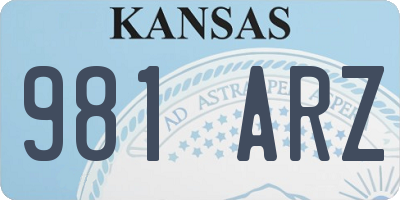 KS license plate 981ARZ