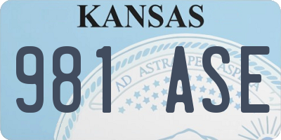 KS license plate 981ASE
