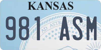 KS license plate 981ASM