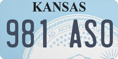 KS license plate 981ASO