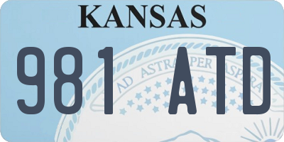 KS license plate 981ATD