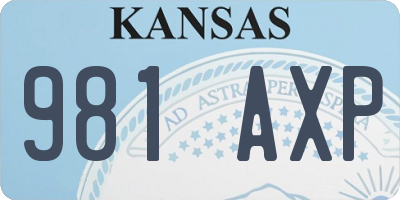 KS license plate 981AXP