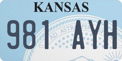 KS license plate 981AYH