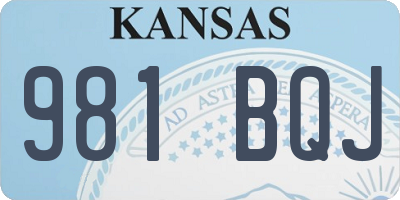 KS license plate 981BQJ