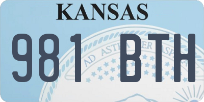 KS license plate 981BTH