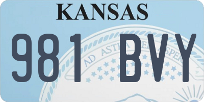 KS license plate 981BVY