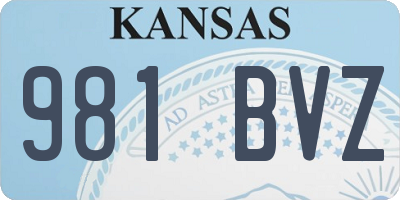 KS license plate 981BVZ