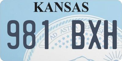 KS license plate 981BXH