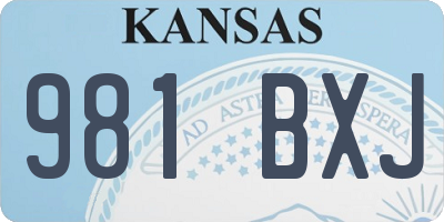 KS license plate 981BXJ