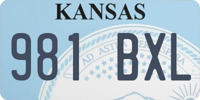 KS license plate 981BXL