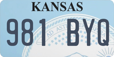 KS license plate 981BYQ