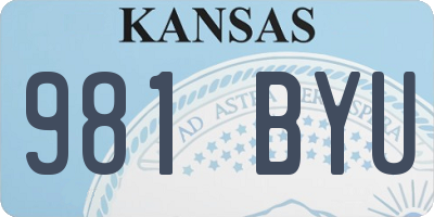 KS license plate 981BYU