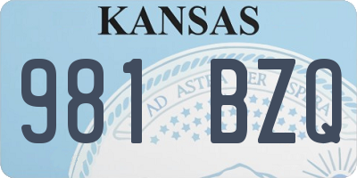 KS license plate 981BZQ