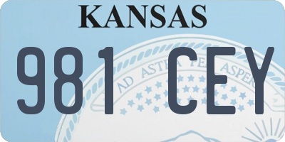 KS license plate 981CEY