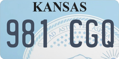 KS license plate 981CGQ