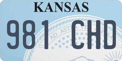 KS license plate 981CHD