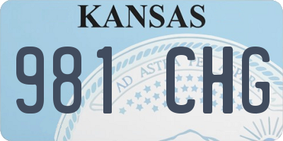 KS license plate 981CHG