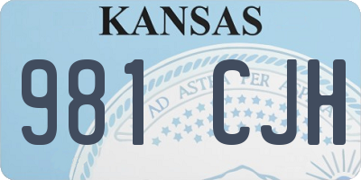 KS license plate 981CJH