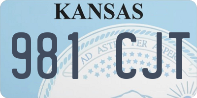 KS license plate 981CJT