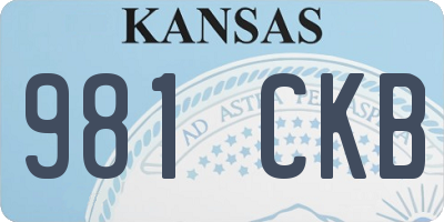 KS license plate 981CKB