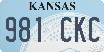 KS license plate 981CKC
