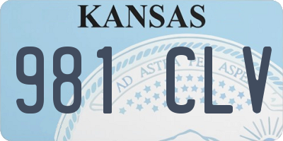 KS license plate 981CLV