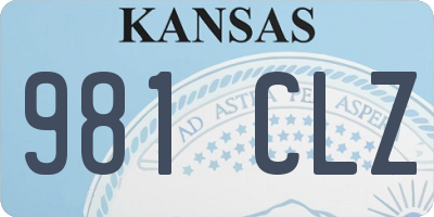 KS license plate 981CLZ