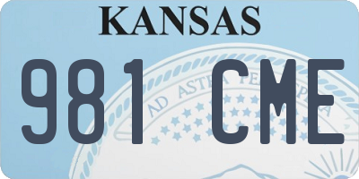 KS license plate 981CME
