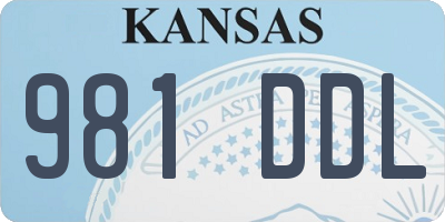 KS license plate 981DDL