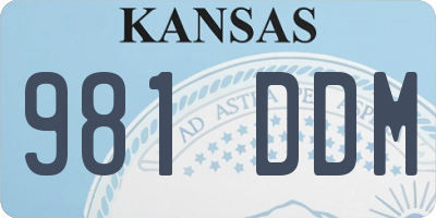 KS license plate 981DDM