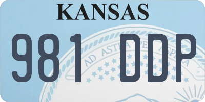 KS license plate 981DDP