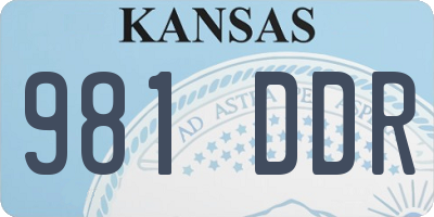 KS license plate 981DDR