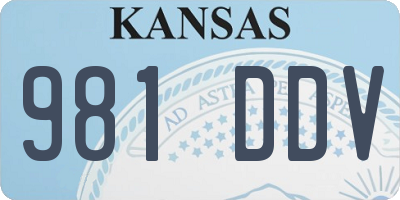 KS license plate 981DDV