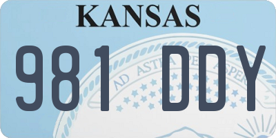 KS license plate 981DDY