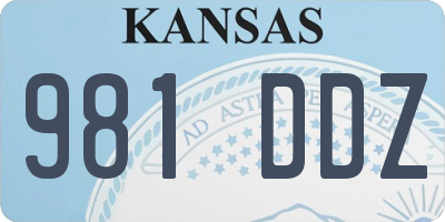 KS license plate 981DDZ