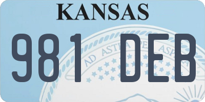 KS license plate 981DEB