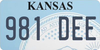 KS license plate 981DEE