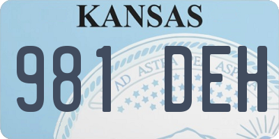 KS license plate 981DEH