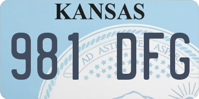 KS license plate 981DFG
