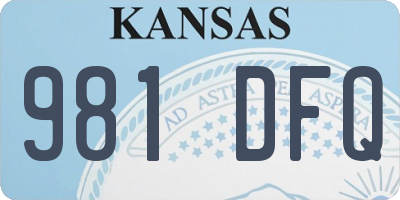 KS license plate 981DFQ