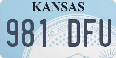 KS license plate 981DFU