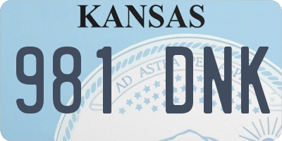 KS license plate 981DNK